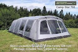 Outdoor Revolution Camp Star 700 Package 7 Person AIR Tent, Carpet & Footprint