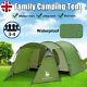 Outdoor Waterproof Camping Tunnel Large Tent 3 4 Person Man Family Tents