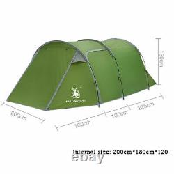 Outdoor Waterproof Camping Tunnel Large Tent 3 4 Person Man Family Tents