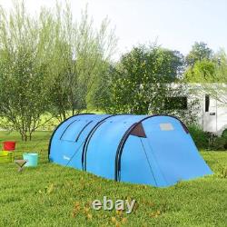 Outsunny 2 Room Camping Family Tent for 3-4 Man, 3000mm Waterproof, Sky Blue Outsunny 2 Room Camping Family Tent for 3-4 Man, 3000mm Waterproof, Sky Blue
