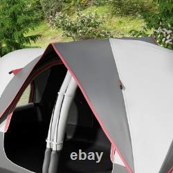 Outsunny 2 Room Camping Tent with Waterproof Rainfly & Screen Panels Grey