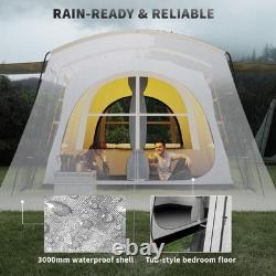 Outsunny 3-4 Man Tunnel Tent with Sewn in Floor, 3000mm Waterproof Refurbished