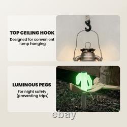 Outsunny 3 Man Inflatable Camping Tent with 3000mm Waterproof Rainfly, Cream