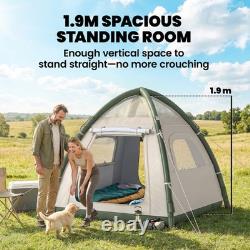 Outsunny 3 Man Inflatable Camping Tent with 3000mm Waterproof Rainfly, Refurbished