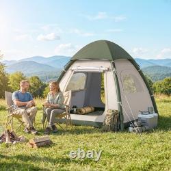 Outsunny 3 Man Inflatable Camping Tent with 3000mm Waterproof Rainfly, Refurbished