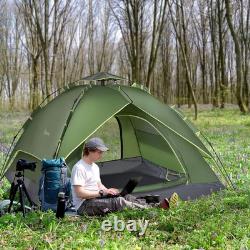 Outsunny 3 Person Pop Up Camping Tent Double Layer Dome