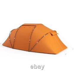 Outsunny 4-6 Man Camping Tent with Two Bedroom, Hiking Sun Shelter, UV Protection