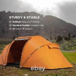 Outsunny 4-6 Man Camping Tent with Two Bedroom, Hiking Sun Shelter, UV Protection