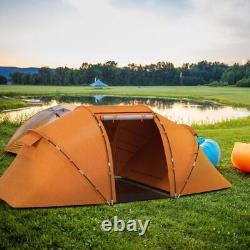 Outsunny 4-6 Man Camping Tent with Two Bedroom, Hiking Sun Shelter, UV Protection