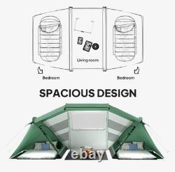 Outsunny 4-6 Persons Camping Tent Dome Family Travel Group Hiking Room Fishing