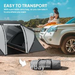 Outsunny 4-6 Persons Camping Tent Dome Family Travel Group Hiking Room Fishing