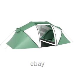 Outsunny 4-6 Persons Camping Tent Dome Family Travel Group Hiking Room Fishing