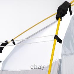 Outsunny 4 Man Pop Up Tent Camping Backpacking Dome Tent, Light Grey