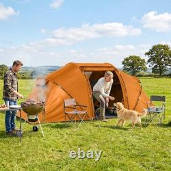 Outsunny 4 Person Camping Tent Dome Family Travel Group Hiking Room Fishing