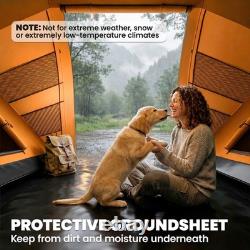 Outsunny 4 Person Camping Tent Dome Family Travel Group Hiking Room Fishing