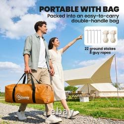 Outsunny 4 Person Camping Tent Dome Family Travel Group Hiking Room Fishing