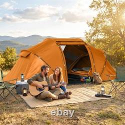 Outsunny 4 Person Camping Tent Dome Family Travel Group Hiking Room Fishing