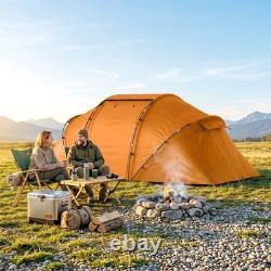 Outsunny 4 Person Camping Tent Dome Family Travel Group Hiking Room Fishing