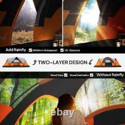 Outsunny 5-6 Man Camping Tent Large with Bag Fibreglass and Steel Frame Orange