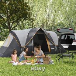 Outsunny 5-6 Man Camping Tent with Bag, Fibreglass and Steel Frame, Grey