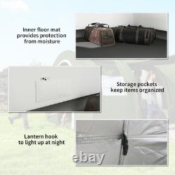 Outsunny 5-6 Man Family Tent Camping Tent with 2 Room and Carry Bag, Green