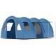 Outsunny 5-6 Man Family Tent Camping Tent With Two Room, Floor And Carry Bag