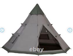 Outsunny 6-7 Person Large Family Party Camping Tent With Carrying Bag, Mesh Window