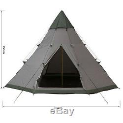 Outsunny 6-7 Person Large Family Party Camping Tent With Carrying Bag, Mesh Window