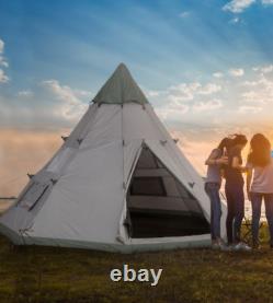 Outsunny 6-7 Person Large Family Party Camping Tent With Carrying Bag, Mesh Window