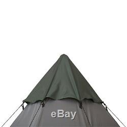 Outsunny 6-7 Person Large Family Party Camping Tent With Carrying Bag, Mesh Window