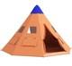 Outsunny 6-7 Person Large Family Party Camping Tent With Carrying Bag, Orange