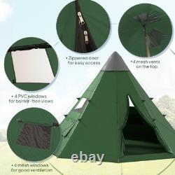 Outsunny 6-7 Person Large Family Party Camping Tent With Carrying Bag Refurbished