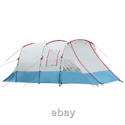 Outsunny 6-8 Person Tunnel Tent, Two-room Camping Tent with Carry Bag, Blue