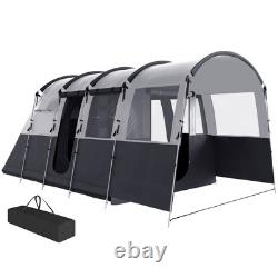 Outsunny 8-Person Camping Tent Dark Grey, Refurbished