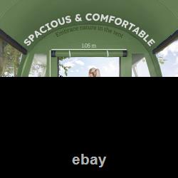 Outsunny 8-Person Camping Tent Tunnel Design with 4 Large Windows
