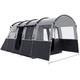 Outsunny 8-person Camping Tent, Waterproof Family Tent, Tunnel Design, 4 Large