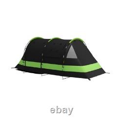 Outsunny Blackout Camping Tent with Bedroom & Living Room for 4-5 Person, Black