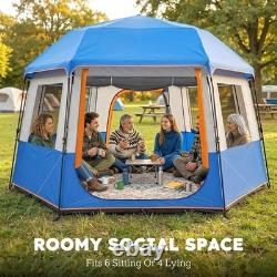 Outsunny Camping Tent 3000mm Waterproof 4-6 Person Blue, Refurbished