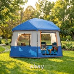 Outsunny Camping Tent 3000mm Waterproof 4-6 Person Blue, Refurbished