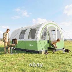 Outsunny Camping Tent, 3000mm Waterproof Family Tent for 5-6 Man, Green