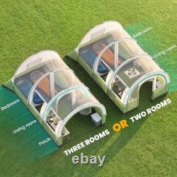 Outsunny Camping Tent, 3000mm Waterproof Family Tent for 5-6 Man, Green