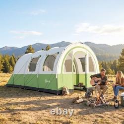 Outsunny Camping Tent, 3000mm Waterproof Family Tent for 5-6 Man, Green
