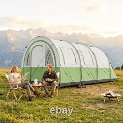 Outsunny Camping Tent, 3000mm Waterproof Family Tent for 5-6 Man, Green