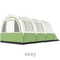 Outsunny Camping Tent, 3000mm Waterproof Family Tent for 5-6 Man, Green
