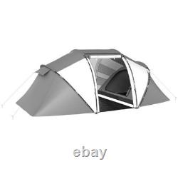 Outsunny Camping Tent 4-6 Persons Dome Family Travel Group Hiking Room Fishing