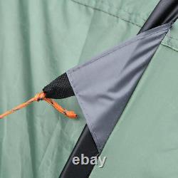 Outsunny Camping Tent Dome Pop-up Shelter with Windows for 4-5 Person Dark Green