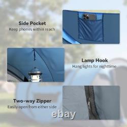 Outsunny Camping Tent Dome Pop-up Tent with Windows for 3 Person Sky Blue