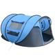 Outsunny Camping Tent Dome Pop-up Tent With Windows For 4-5 Person Sky Blue