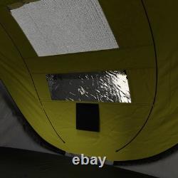 Outsunny Camping Tent Dome Pop-up Tent with Windows for 4 Person Yellow