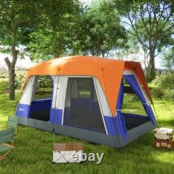 Outsunny Camping Tent with 3000mm Waterproof Rainfly & Screen Panels, Orange